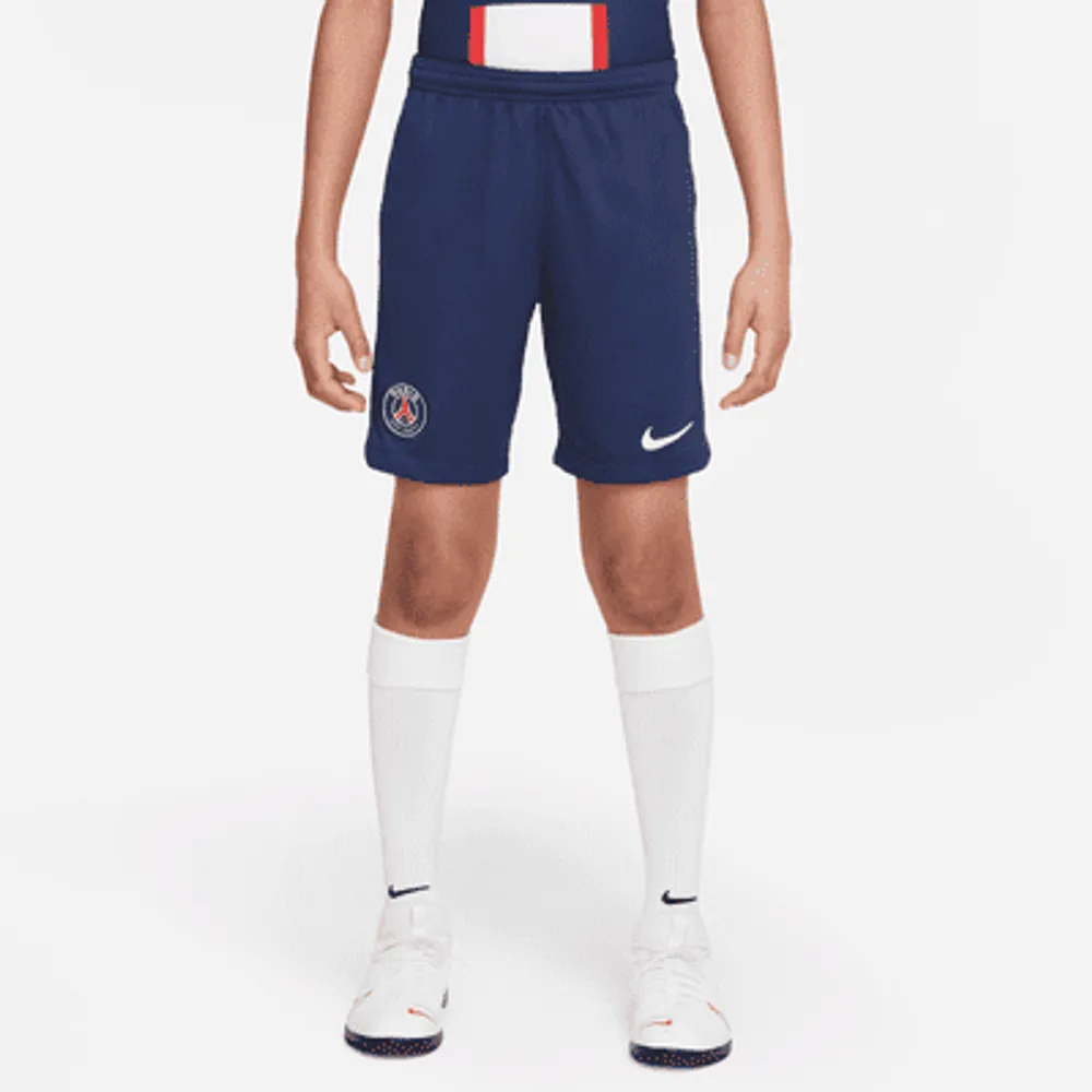 Paris Saint-Germain 2022/23 Stadium Home Big Kids' Nike Dri-FIT Soccer Shorts. Nike.com