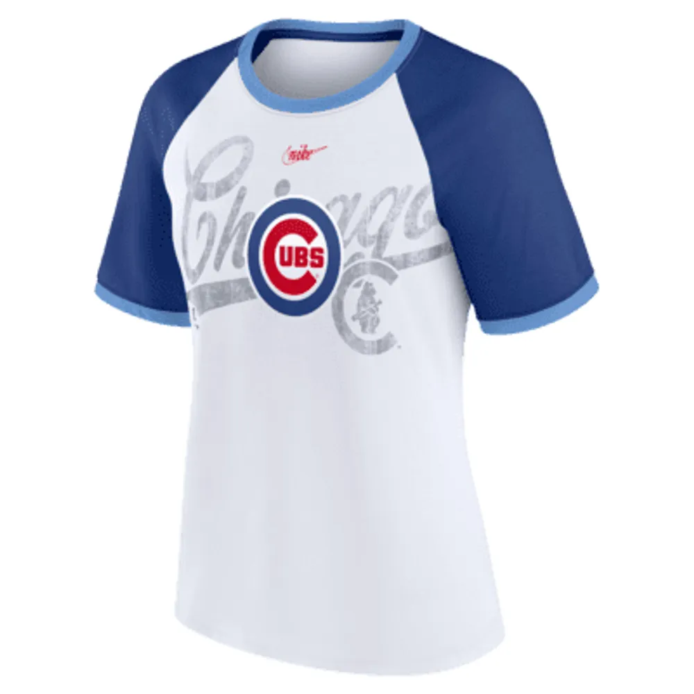 Lids Chicago Cubs Nike Women's City Connect Tri-Blend V-Neck T-Shirt -  White