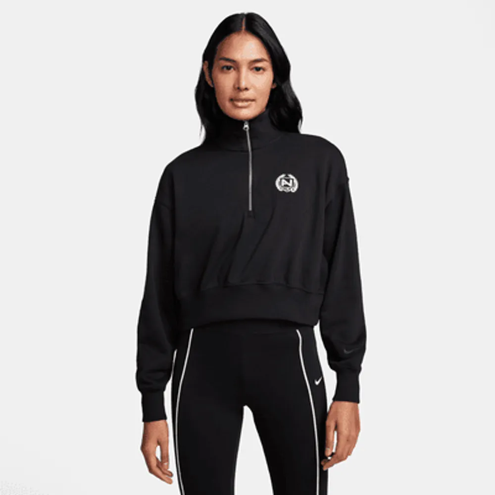 Nike Sportswear Women's Oversized 1/2-Zip Crop Fleece Sweatshirt. Nike.com