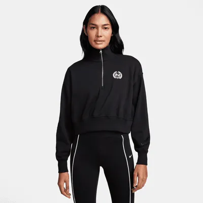 Nike Sportswear Women's Oversized 1/2-Zip Crop Fleece Sweatshirt. Nike.com