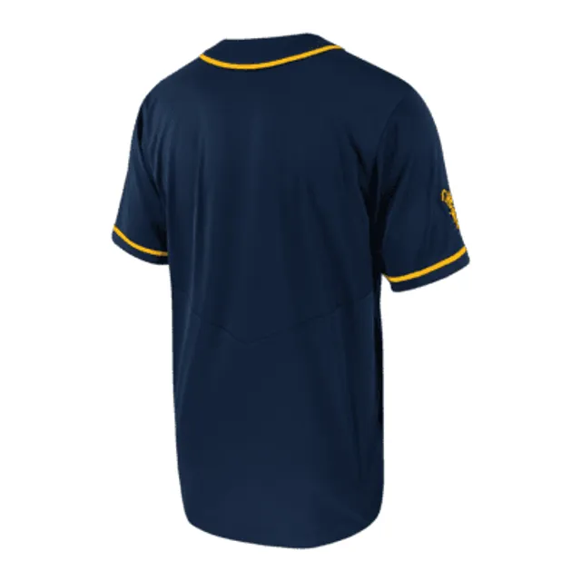 Men's Nike Navy Michigan Wolverines Replica 2-Button Baseball Jersey