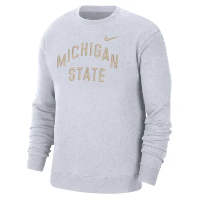 Michigan State Men's Nike College Crew-Neck Sweatshirt. Nike.com