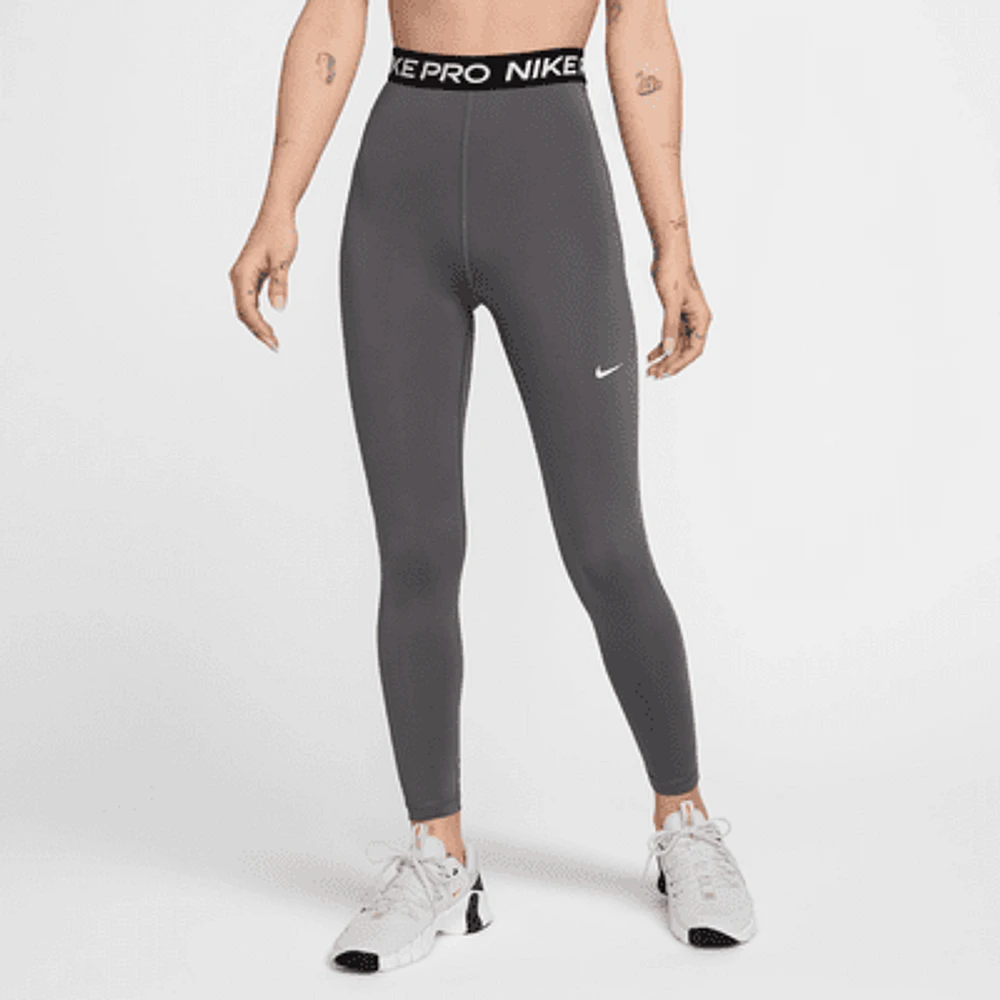 Nike Pro Women's High-Waisted 7/8 Mesh-Paneled Leggings. Nike.com