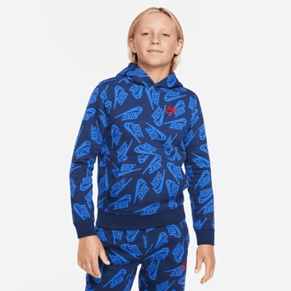 Nike Sportswear Club Fleece Big Kids' (Boys') Pullover Hoodie (Extended  Size).