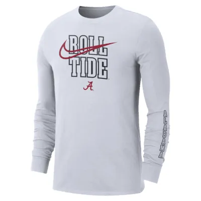 Alabama Back 2 School Men's Nike College Crew-Neck Long-Sleeve T-Shirt. Nike.com