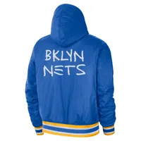 Brooklyn Nets Courtside City Edition Men's Nike NBA Full-Snap Jacket. Nike.com