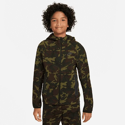 Nike Tech Fleece Big Kids' (Boys') Camo Full-Zip Hoodie. Nike.com