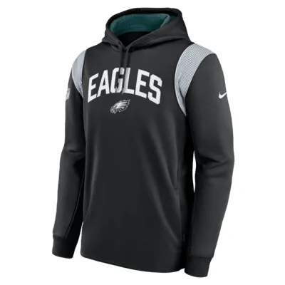 Men's Nike Therma 2022 NFC Champions Trophy (NFL Philadelphia Eagles) Pullover Hoodie in Grey, Size: Large | NPAQ06G86Z-QC9