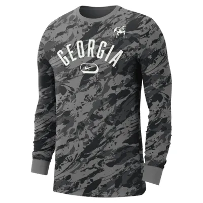 Georgia Men's Nike College Crew-Neck Long-Sleeve T-Shirt. Nike.com