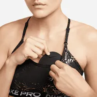 Nike Pro Indy Women's Light-Support Padded Strappy Sparkle Sports Bra. Nike.com