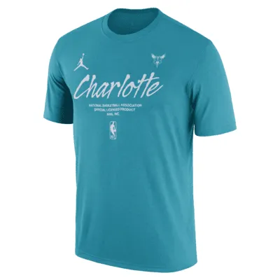 NBA Charlotte Hornets Basketball Short Sleeve Shirt Dark Gray Jordan  Medium-Tall