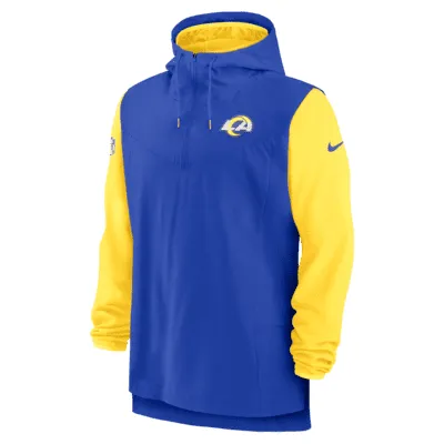 Chicago Bears Sideline Men's Nike NFL 1/2-Zip Hooded Jacket.