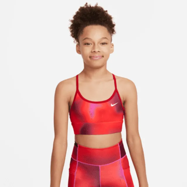 Nike Dri-FIT Indy Icon Clash Big Kids' (Girls') Sports Bra (Extended
