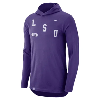 LSU Men's Nike Dri-FIT College Hooded Long-Sleeve T-Shirt. Nike.com