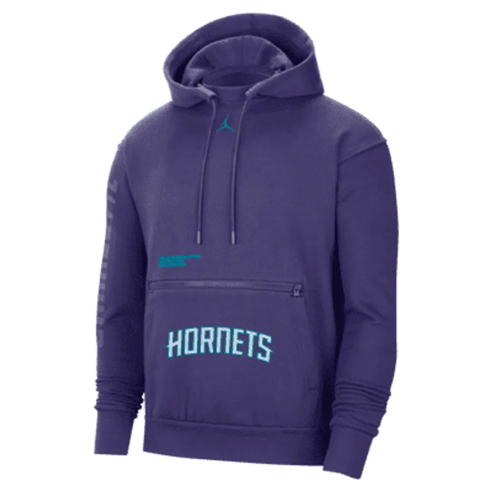 Charlotte Hornets Courtside Statement Edition Men's Jordan NBA Fleece Pullover Hoodie. Nike.com