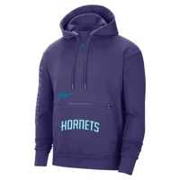 Charlotte Hornets Courtside Statement Edition Men's Jordan NBA Fleece Pullover Hoodie. Nike.com