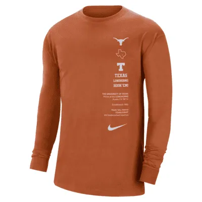 Nike College Max90 (Texas) Men's Long-Sleeve T-Shirt. Nike.com