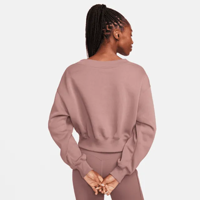 Nike Sportswear Phoenix Plush Women's Slim Mock-Neck Long-Sleeve Cropped  Cozy Fleece Top.