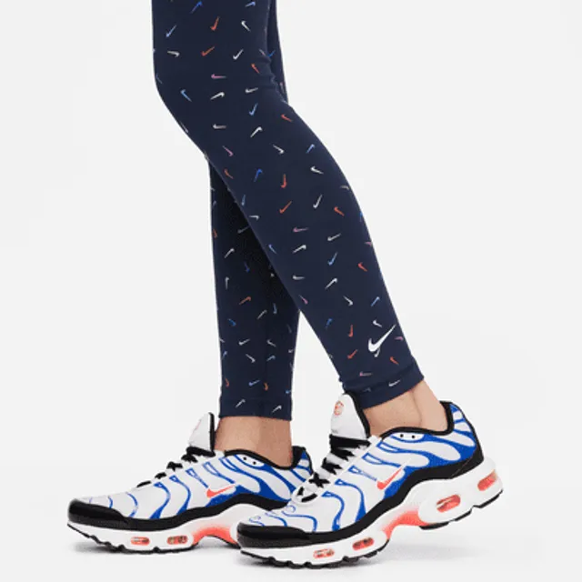 Nike Sportswear Essential Women Mid-Rise Swoosh Leggings Brown