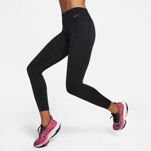 Buy Nike Pro Therma-fit Mid-rise Pocket Leggings - Black At 40