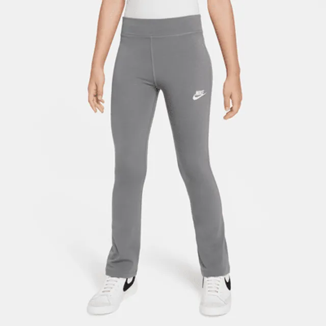 Nike Dri-Fit Women's Polyester Grey Heather/Platinum Tint Flared Yoga Pant  Large