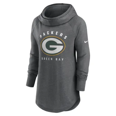 Green Bay Packers Nike Sideline Logo Performance Pullover Hoodie - Gray