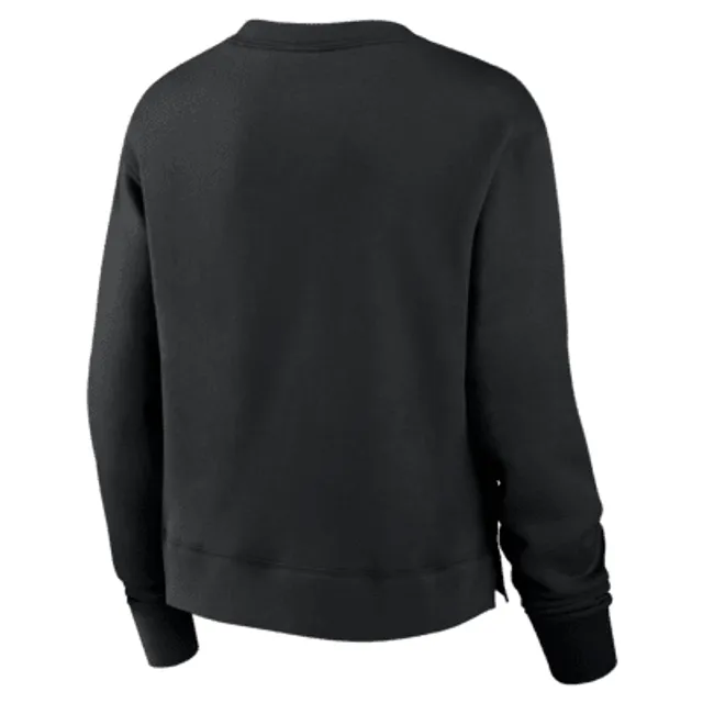 Oakland Raiders Static Crew Neck Sweatshirt, Black/Silver