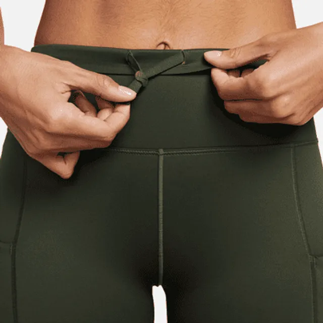 Nike Fast Mid-Rise Crop Leggings Green