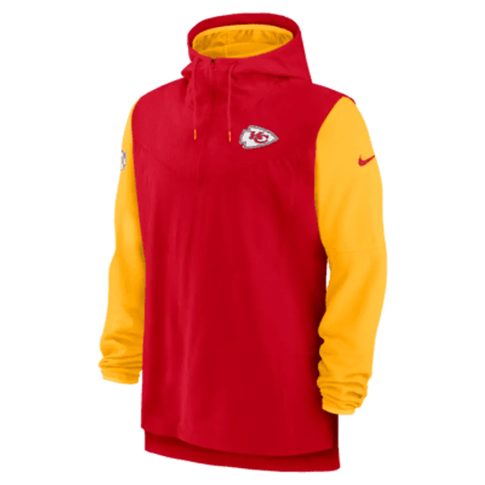 Men's Nike Scarlet/Black San Francisco 49ers Sideline Player Quarter-Zip Hoodie Jacket Size: Small