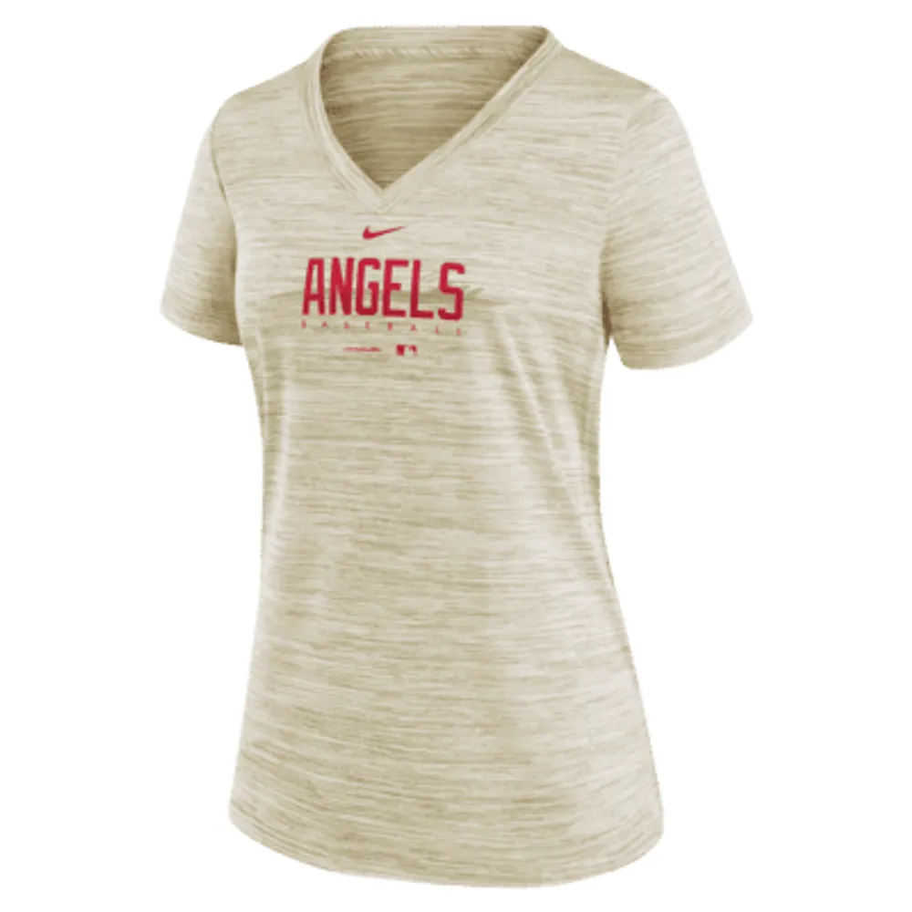 Nike Dri-FIT City Connect Velocity Practice (MLB Los Angeles Angels) Women's V-Neck T-Shirt. Nike.com