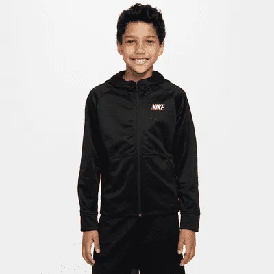 Nike Therma-FIT Big Kids' (Boys') Full-Zip Training Hoodie (Extended Size). Nike.com