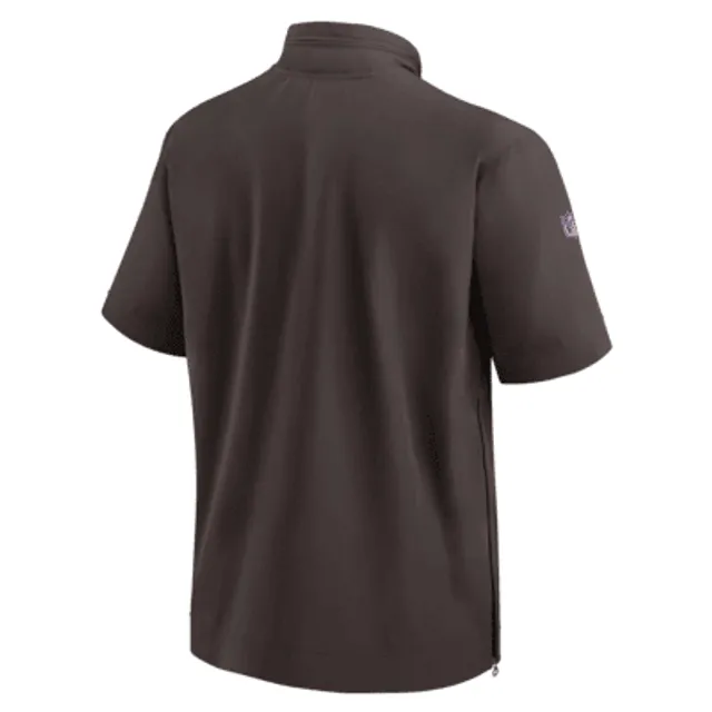 Nike Men's Sideline Coach (NFL Cleveland Browns) Short-Sleeve Jacket in Brown, Size: Small | 00M42DI93-0BM