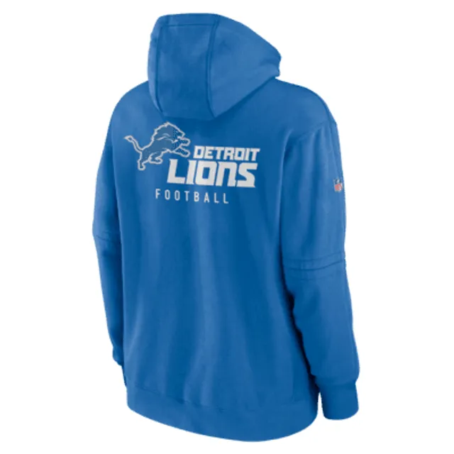 Nike, Jackets & Coats, Nike Drifitmens Blue Detroit Lions Quarterzip  Pullover Size L