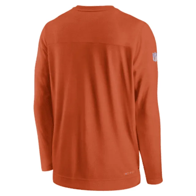 Nike / Men's Cleveland Browns Dri-FIT Brown Long Sleeve Raglan T-Shirt