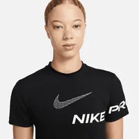 Nike Pro Dri-FIT Women's Short-Sleeve Cropped Graphic Training Top. Nike.com