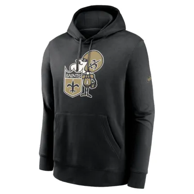 Nike New Orleans Saints Sideline Club Men's Nfl Pullover Hoodie in