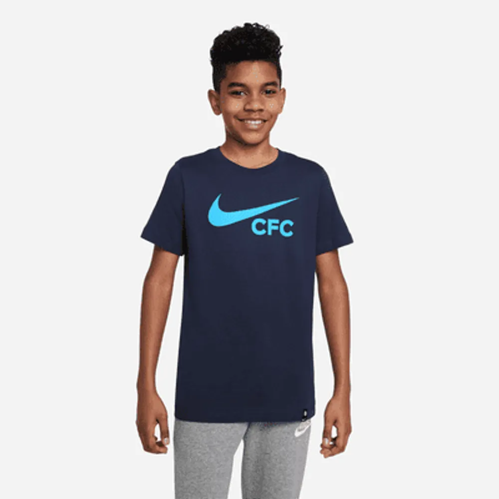 Chelsea FC Swoosh Big Kids' Soccer T-Shirt. Nike.com