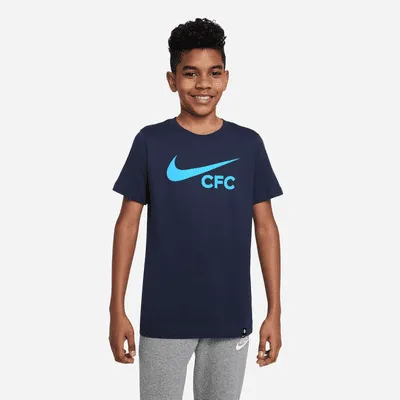 Chelsea FC Swoosh Big Kids' Soccer T-Shirt. Nike.com