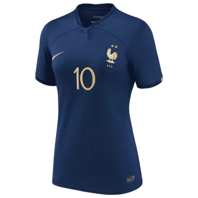 France National Team 2022/23 Stadium Home (Kylian Mbappe) Women's Nike Dri-FIT Soccer Jersey. Nike.com