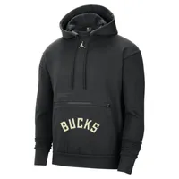 Milwaukee Bucks Courtside Statement Edition Men's Jordan NBA Fleece Pullover Hoodie. Nike.com