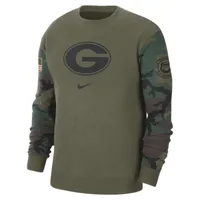 Georgia Club Fleece Men's Nike College Crew-Neck Sweatshirt. Nike.com