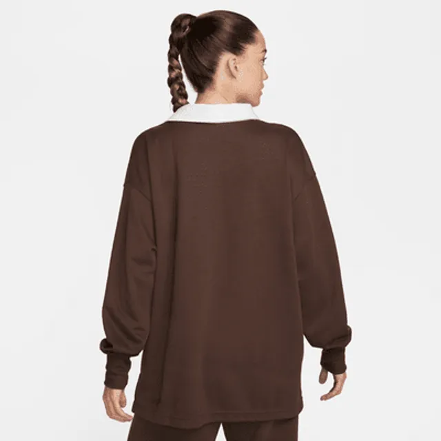 Nike Sportswear Essential Women's Oversized Long-Sleeve Polo.