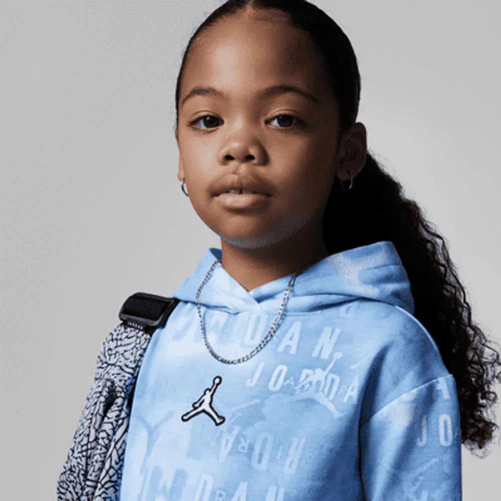 Jordan Essentials Printed Boxy Pullover Hoodie Little Kids' Hoodie. Nike.com