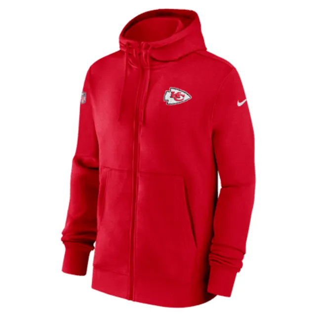 Nike Youth Kansas City Chiefs Sideline Club Red Pullover Hoodie