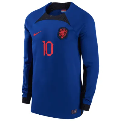 Netherlands National Team 2022/23 Stadium Away (Memphis Depay) Men's Nike Dri-FIT Long-Sleeve Soccer Jersey. Nike.com