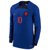 Netherlands National Team 2022/23 Stadium Away (Memphis Depay) Men's Nike Dri-FIT Long-Sleeve Soccer Jersey. Nike.com