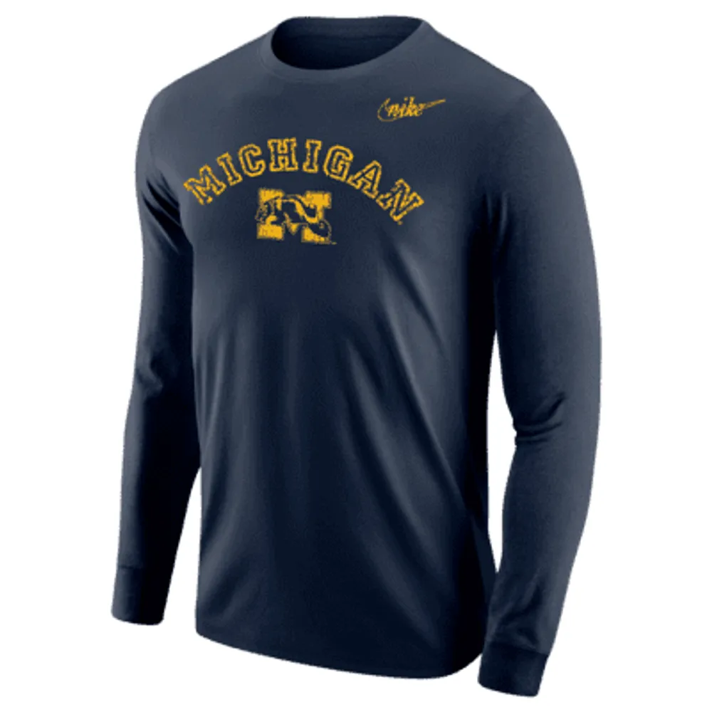 Nike College Vintage Arch 365 (Michigan) Men's Long-Sleeve T-Shirt. Nike.com