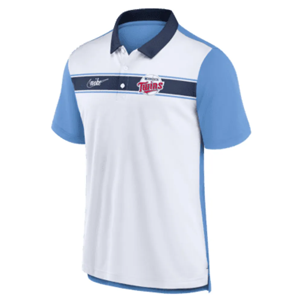 Nike Men's White, Navy Boston Red Sox Rewind Stripe Polo Shirt