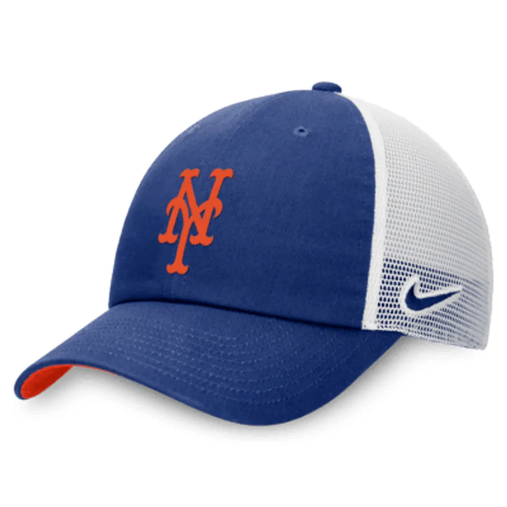 New York Yankees Nike Heritage 86 Team Trucker Adjustable Hat - Gray/White