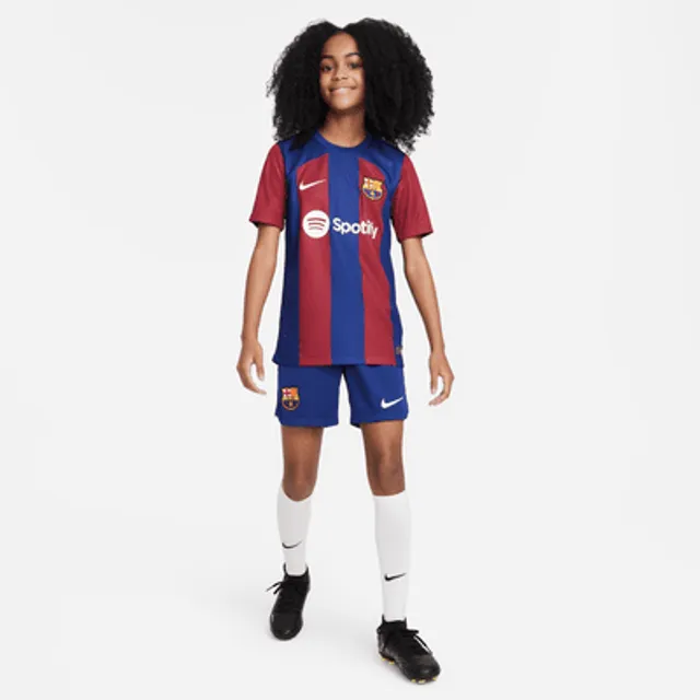 FC Barcelona 21/22 Stadium Home Soccer Jersey - Kids